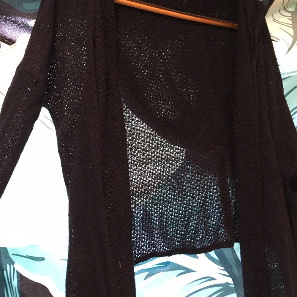 Abercrombie navy hooded cardigan